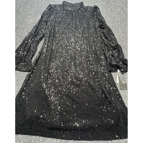 Julia Jordan Dress Womens 12 Sequin Long Sleeve‎ Party Cocktail Mini Elegant - Picture 1 of 15